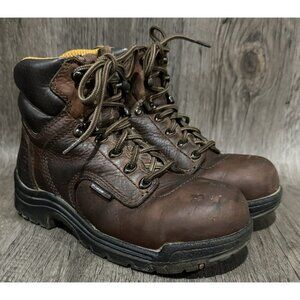 Timberland Pro Titan Alloy Safety Toe Work Boots Womens 5.5 Brown Leather